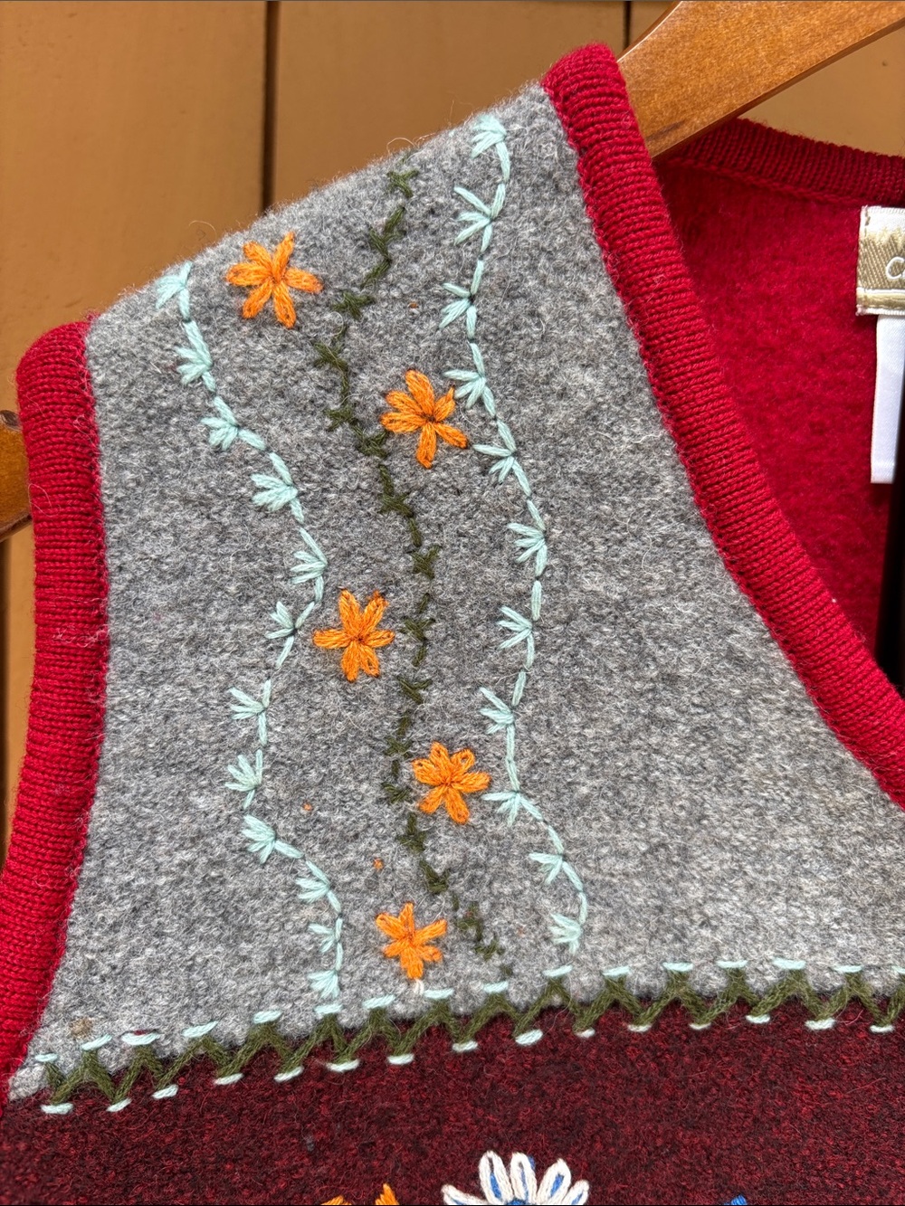 COLDWATER CREEK | VTG 90s Grannycore Floral Patchwork Embroidered Vest Size M - Picture 2 of 11